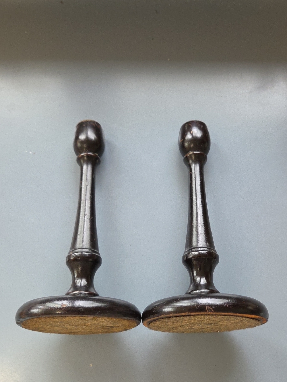 Vintage Wood Candle Holders